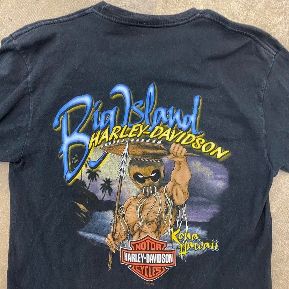 Vintage Harley Davidson Hawaii Big Island Kona 2000s Biker Longsleeve Shirt M - Picture 2 of 7
